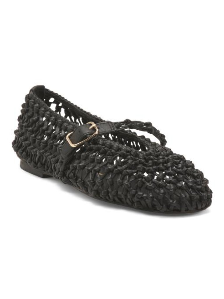 Dolce Vita Leather Clair Mesh Ballet Flats